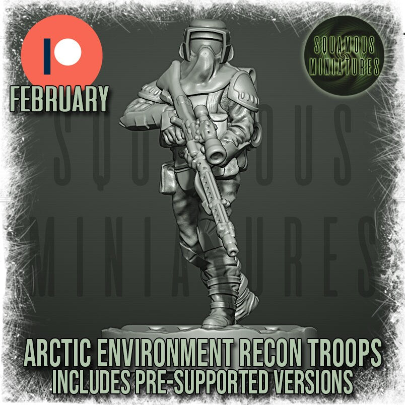 Arctic Environment Recon Troopers - Set of 8 (Sculpted by Squamous Miniatures)