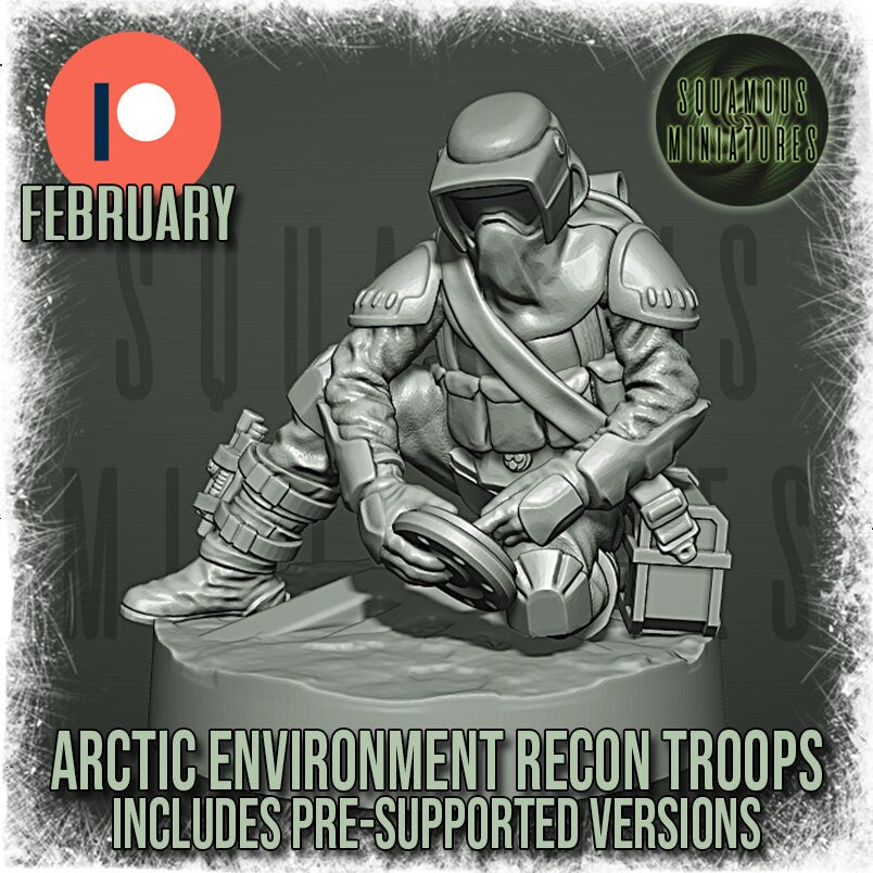 Arctic Environment Recon Troopers - Set of 8 (Sculpted by Squamous Miniatures)