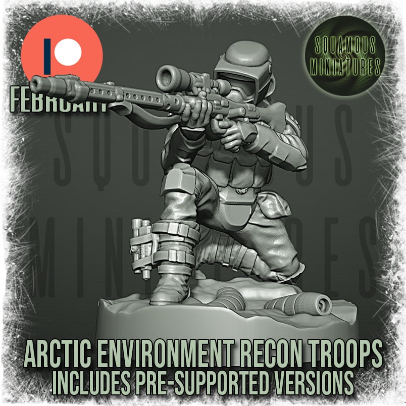 Arctic Environment Recon Troopers - Set of 8 (Sculpted by Squamous Miniatures)