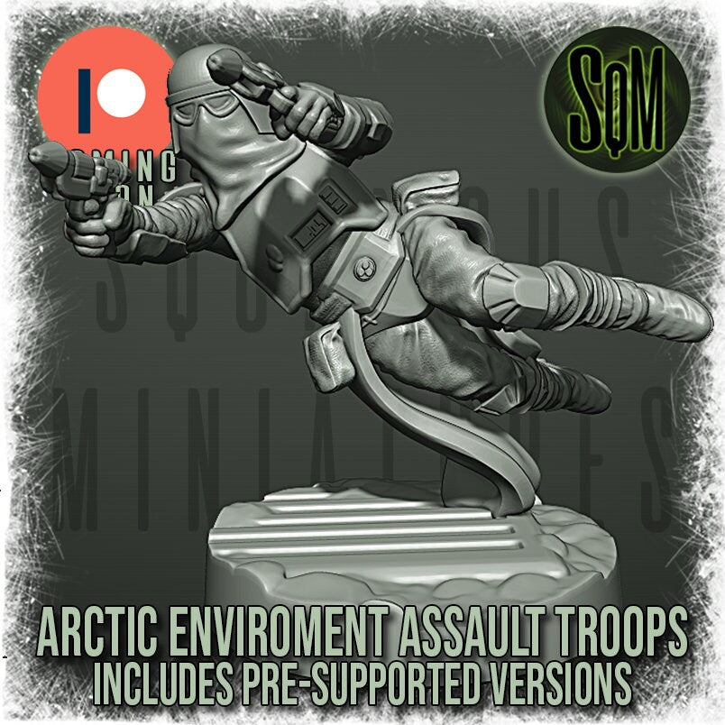 Arctic Environment Assault Troops - Set of 6 (Sculpted by Squamous Miniatures)