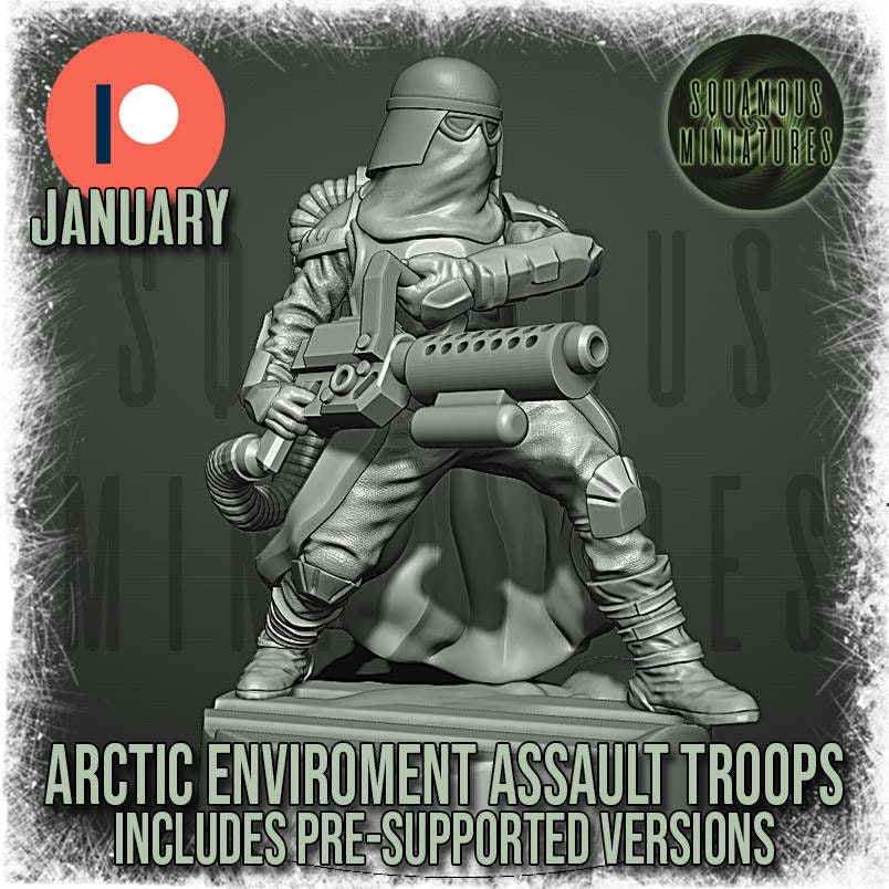 Arctic Environment Assault Troops - Special Weapons - Set of 7 (Sculpted by Squamous Miniatures)