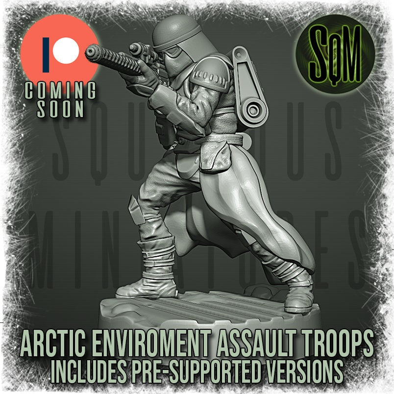 Arctic Environment Assault Troops - Special Weapons - Set of 7 (Sculpted by Squamous Miniatures)