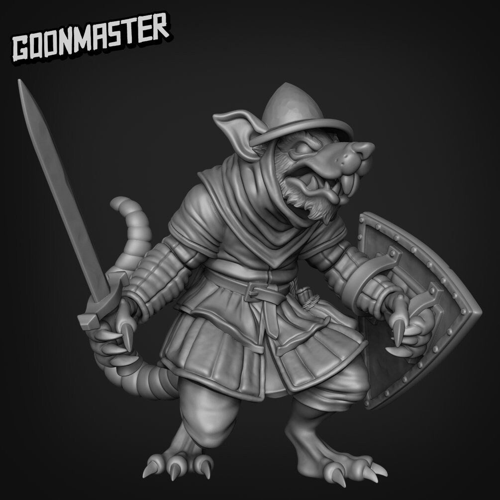 Rat Soldier 01 - Mighty Meerkats (Sculpted by Goon Master Games)