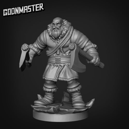 Frozen Tribe Axeman 02 - Frozen Wasteland (Sculpted by Goon Master Games)