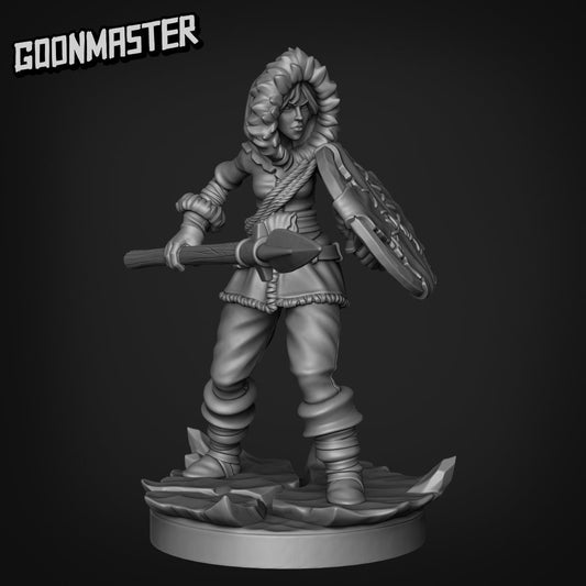 Frozen Tribe Spearman 01 - Frozen Wasteland (Sculpted by Goon Master Games)