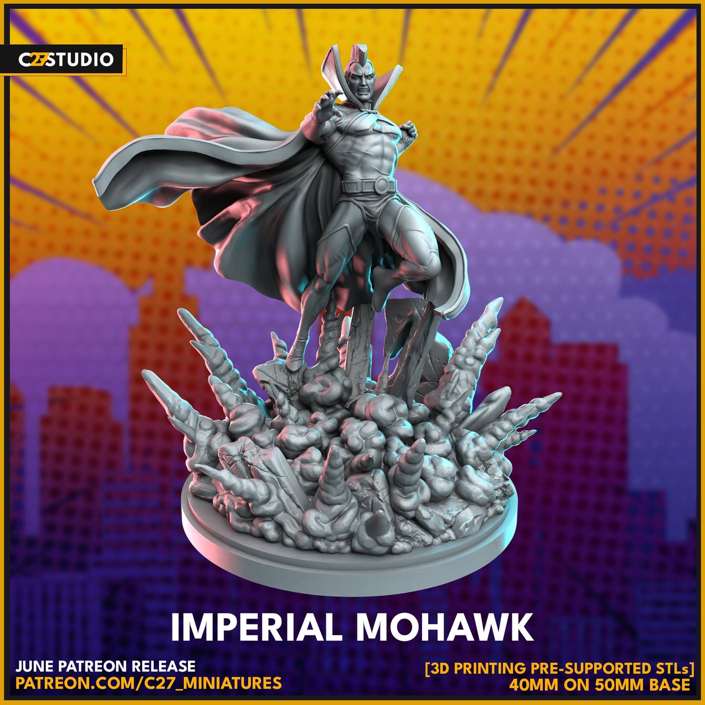 Imperial Mohawk / Gladiator 40mm miniature (sculpted by C27 collectibles) (Crisis Protocol Proxy/Alternative)