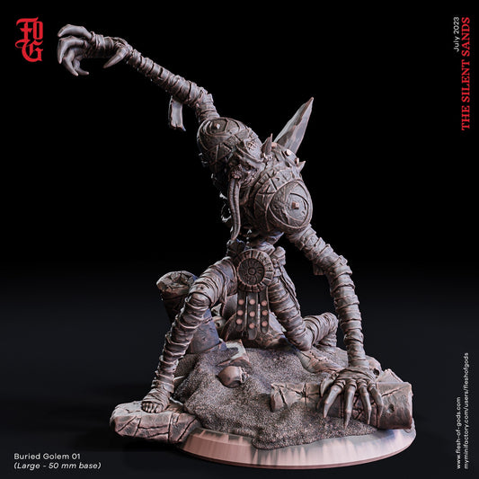 Buried Golem 01 - The Silent Sands (sculpted by Flesh of Gods miniatures)