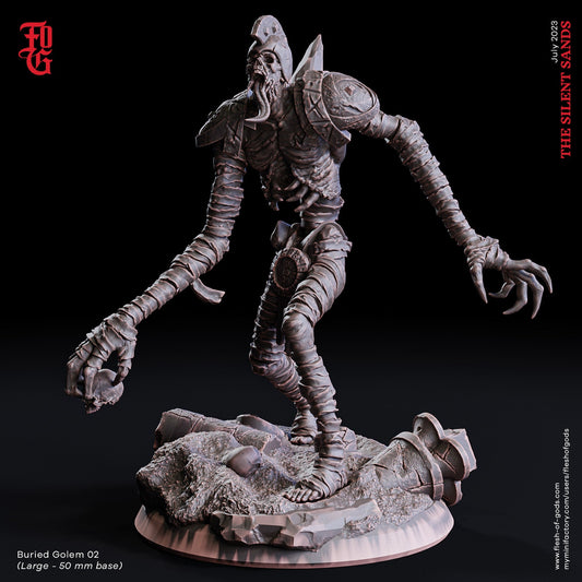 Buried Golem 02 - The Silent Sands (sculpted by Flesh of Gods miniatures)