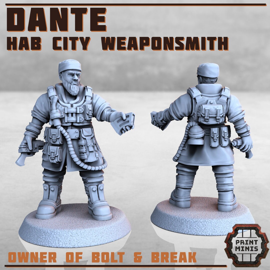 Dante - Hab City Weaponsmith (by Print Minis)