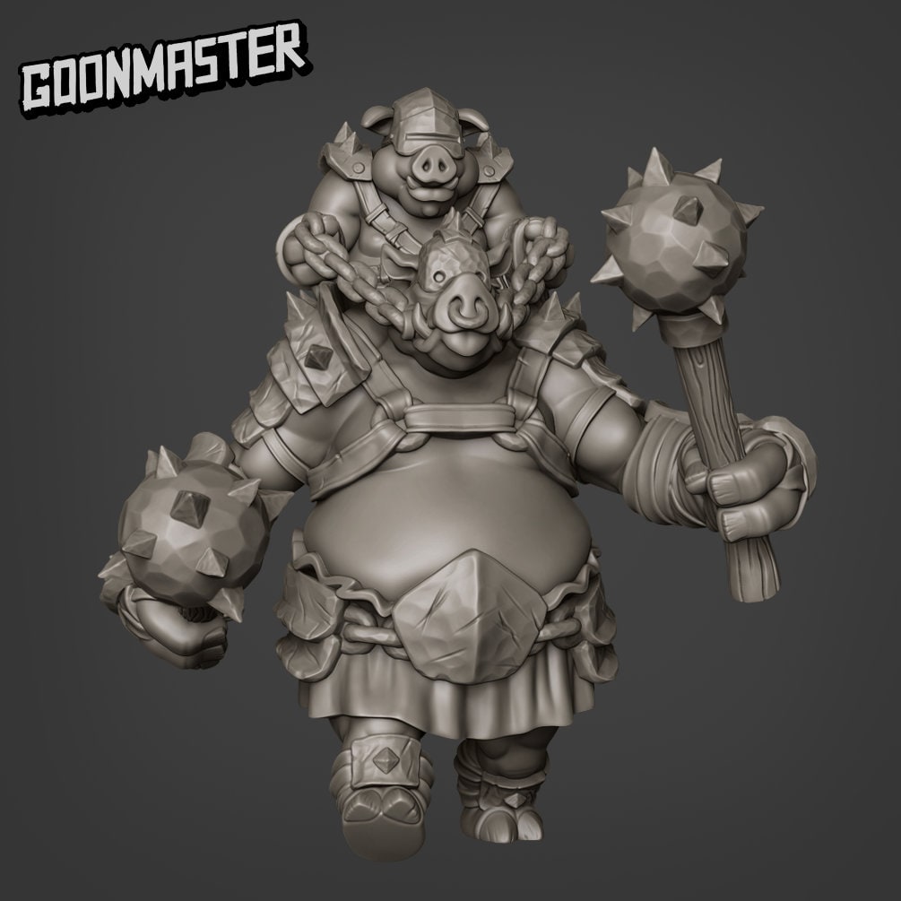 Boss Pig Ogre - Hogs of War (Sculpted by Goon Master Games)