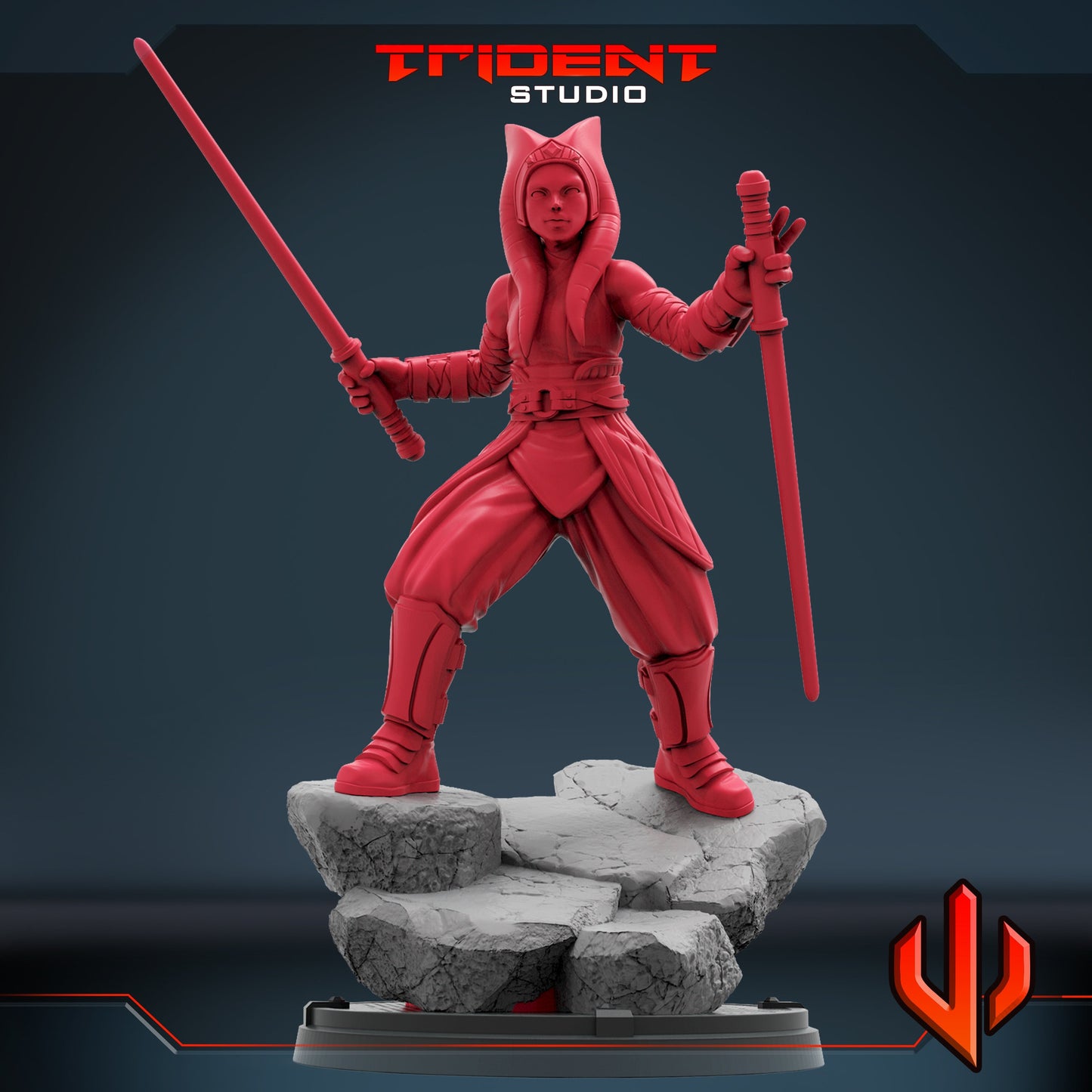 Ashoka A (Fan art sculpted by Trident Studio) (Crisis Protocol Proxy/Alternative)