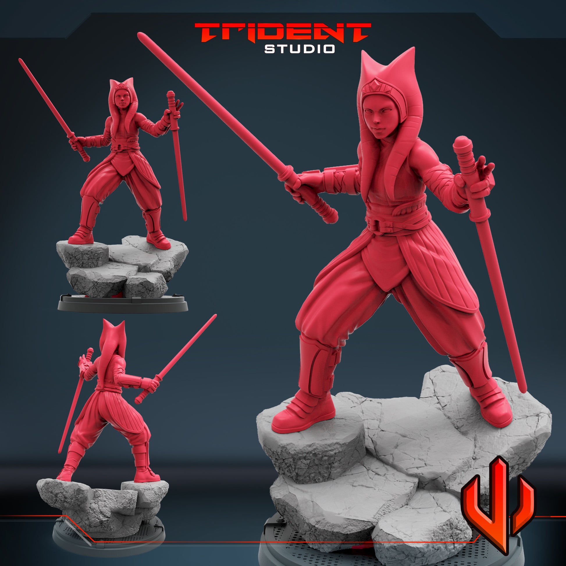 Ashoka A (Fan art sculpted by Trident Studio) (Crisis Protocol Proxy/Alternative)