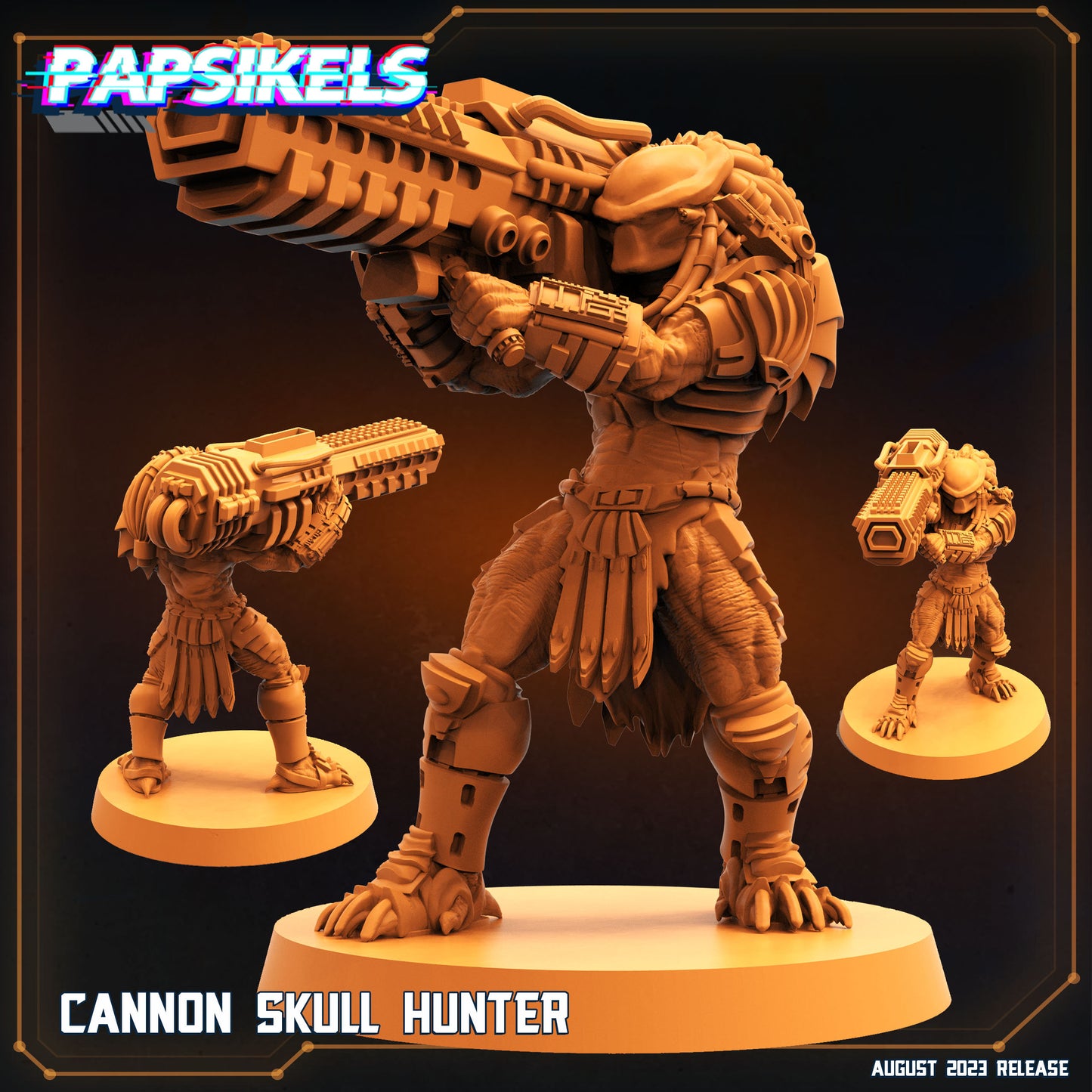 Cannon Skull Hunter - Predator Fan Art (sculpted by Papsikels)