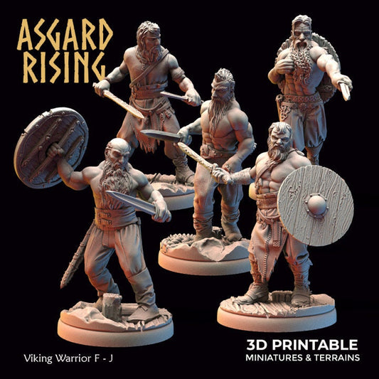 Viking Warriors x5 (ver. 2) sculpted by Asgard Rising