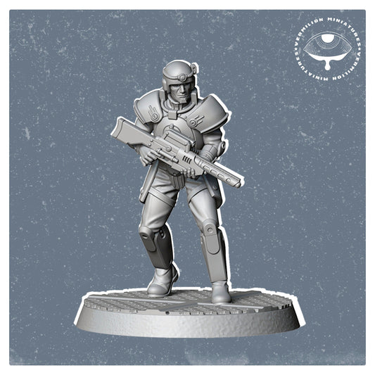 Soldier 1 - Steel Rising (1 miniature) (Sculpted by Vermillion Miniatures)