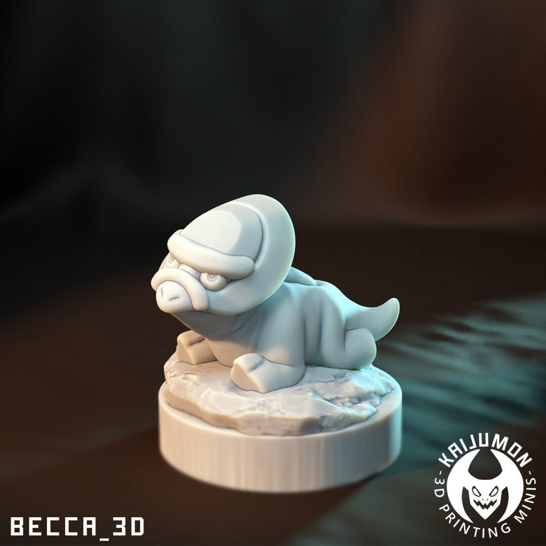 Kaijumon Tricerabastion (and baby) (sculpted by Kaijumon)