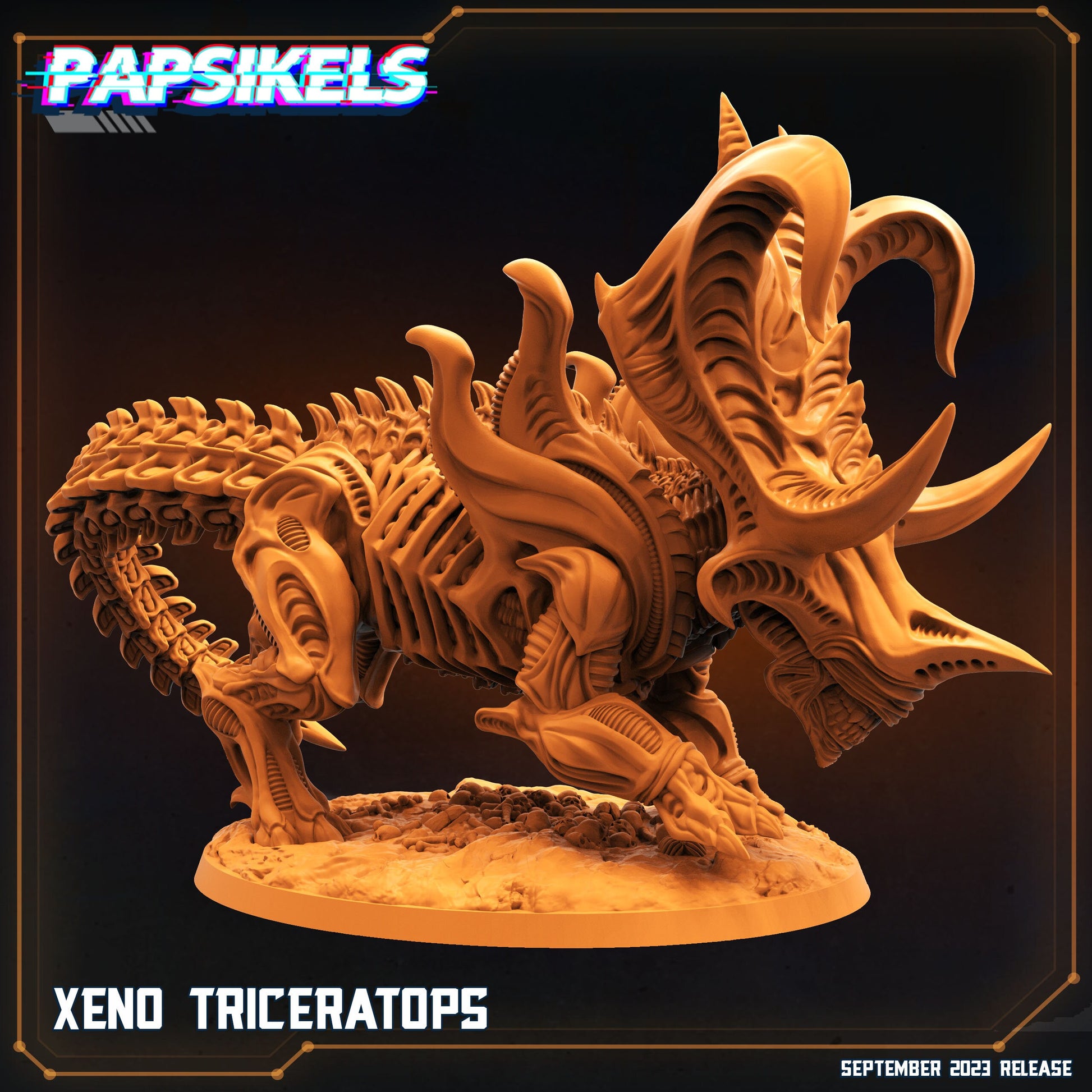 Xeno Triceratops - Epic Scale (sculpted by Papsikels)