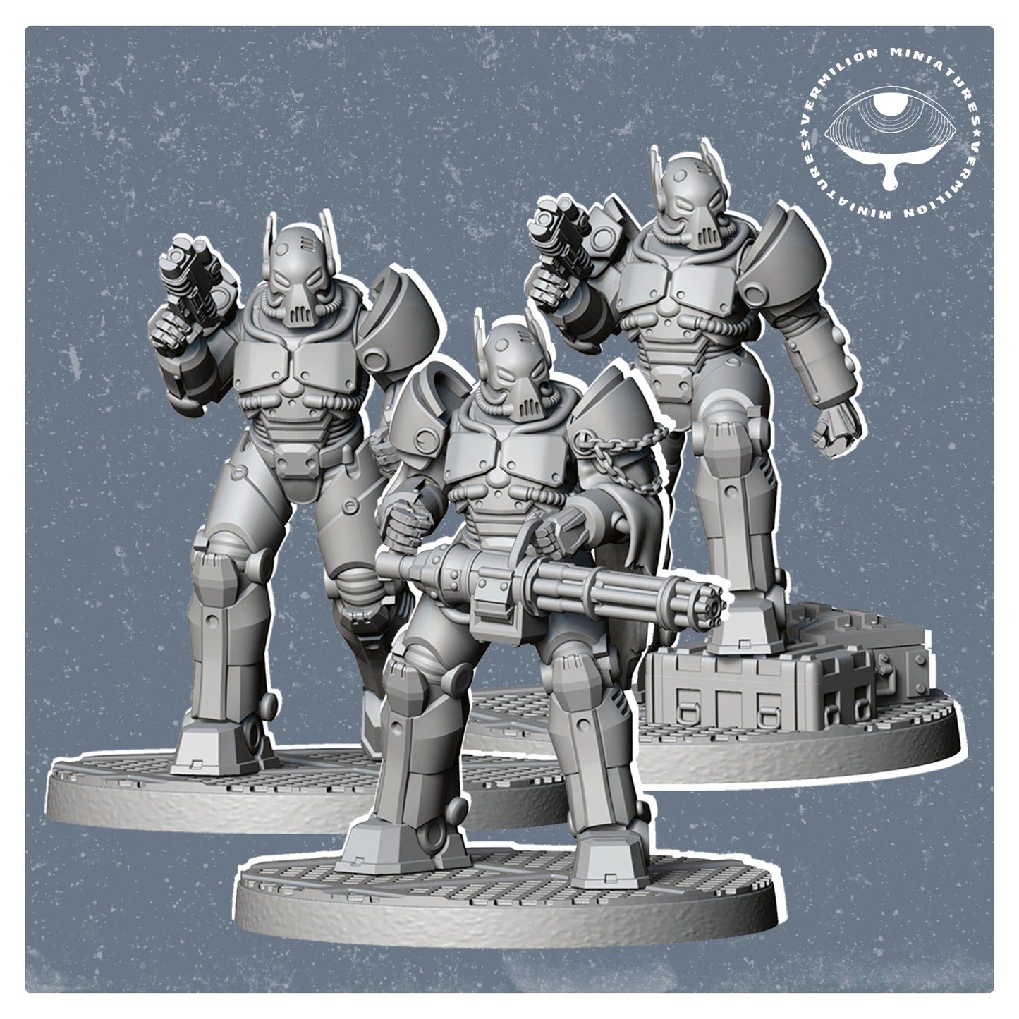 Midwest Armor Set - Steel Rising (3 miniatures) (Sculpted by Vermillion Miniatures)