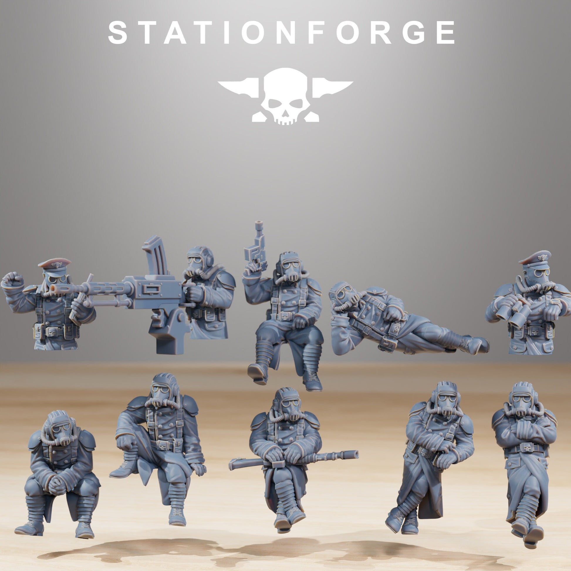 Grim Guard Heavy Battle Tank Crew - set of 10 (sculpted by Stationforge)