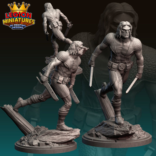 Warpath - Fan-Art 40mm Miniature (Sculpted by Legion Miniatures) (Crisis Protocol Proxy/Alternative)