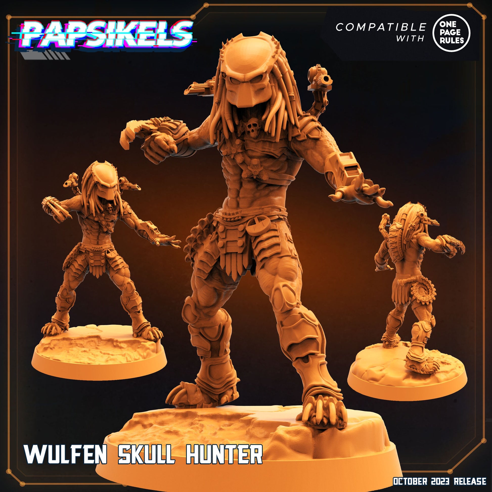 Wulfen Skull Hunter - Predator Fan Art (sculpted by Papsikels)