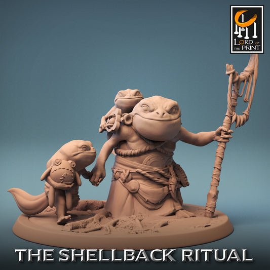 Croaker Walk with Babies - (Sculpted by Lord of the Print)