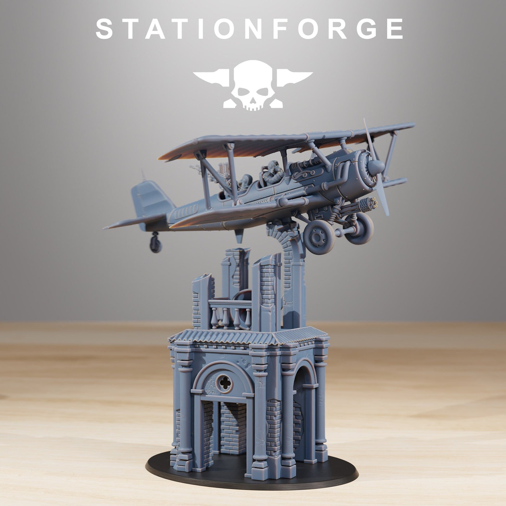 GrimGuard SF-14A Biplane (sculpted by Stationforge)