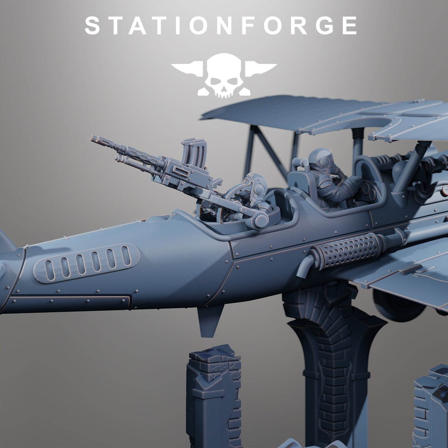 GrimGuard SF-14A Biplane (sculpted by Stationforge)