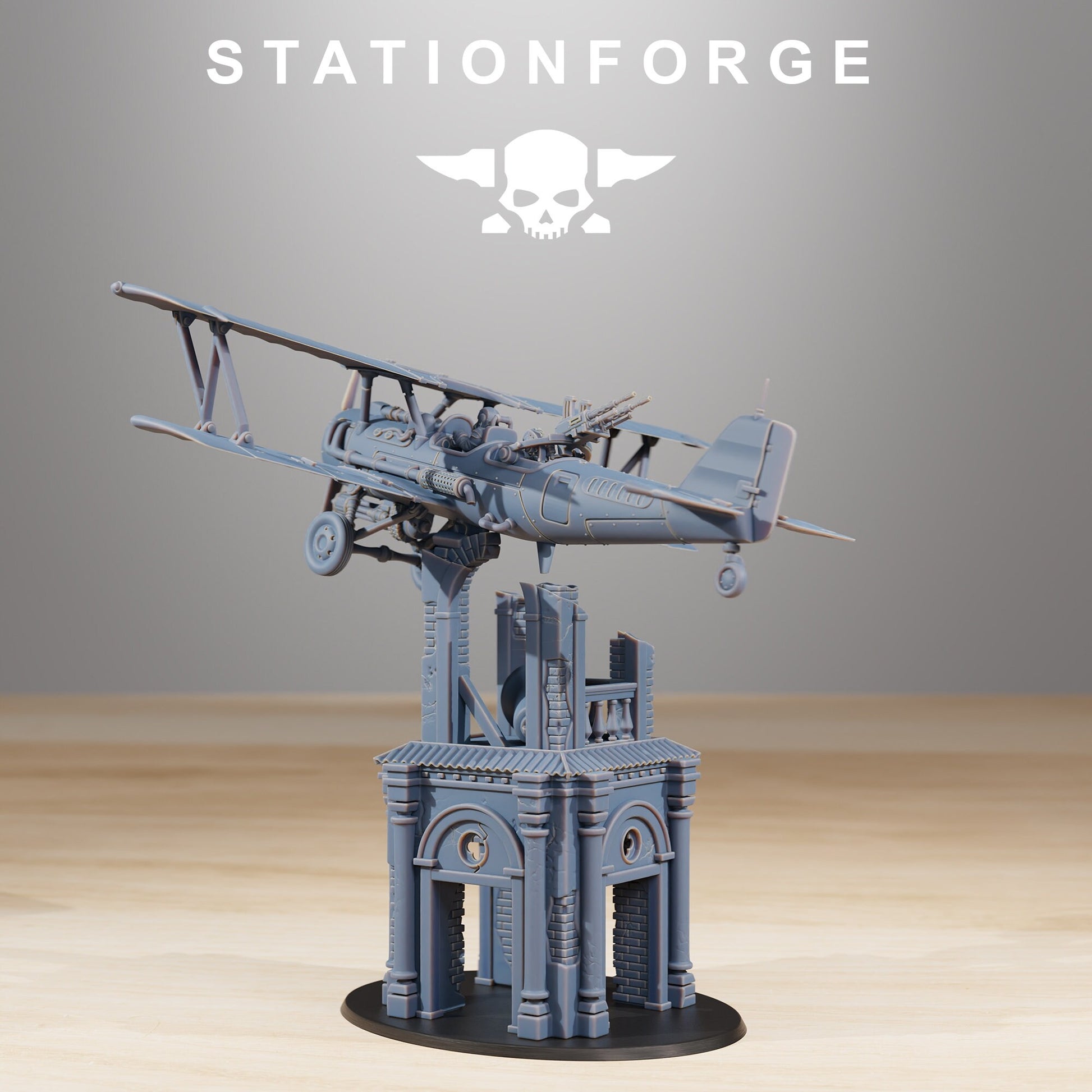 GrimGuard SF-14A Biplane (sculpted by Stationforge)