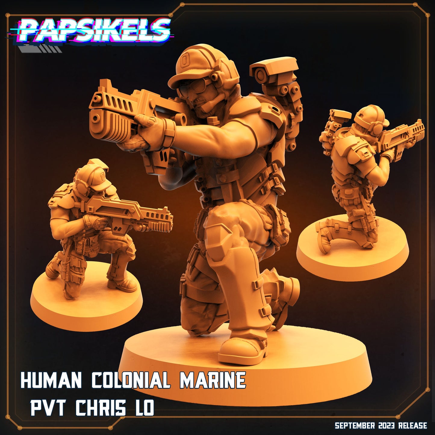 Human Colonial Marine Pvt Chris Lo (sculpted by Papsikels)