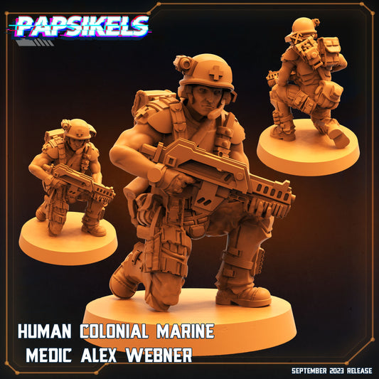 Human Colonial Marine Medic Alex Webner (sculpted by Papsikels)