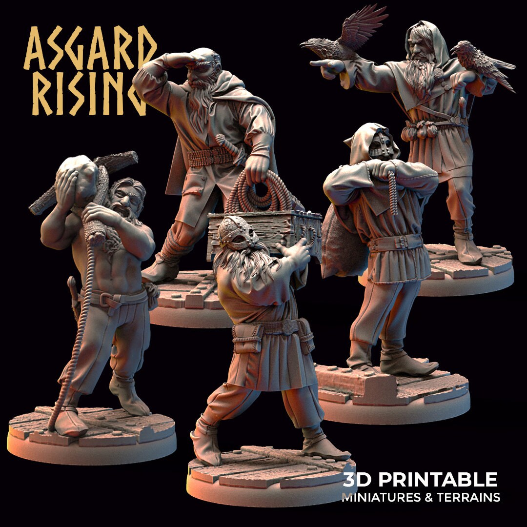 Viking Sailors - Crew x5 sculpted by Asgard Rising