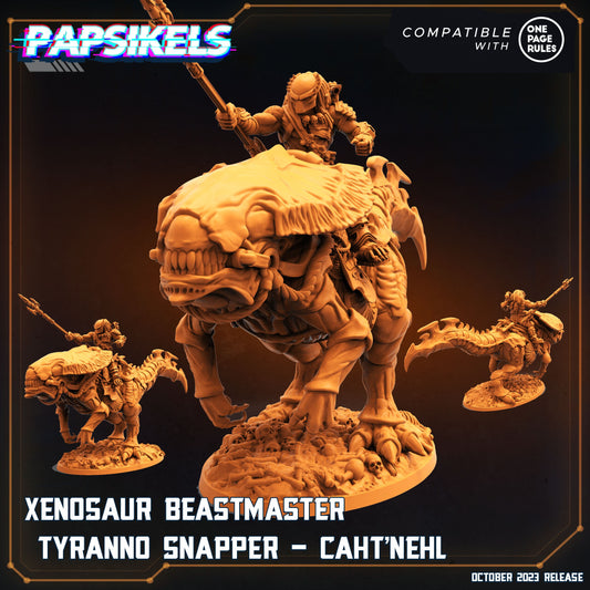 Xenosaur Beastmaster - Tyranno Snapper Caht'Nehl - Skull Hunter - Predator Fan Art (sculpted by Papsikels)