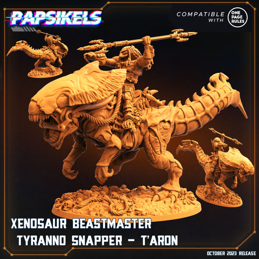 Xenosaur Beastmaster - Tyranno Snapper Taron - Skull Hunter - Predator Fan Art (sculpted by Papsikels)