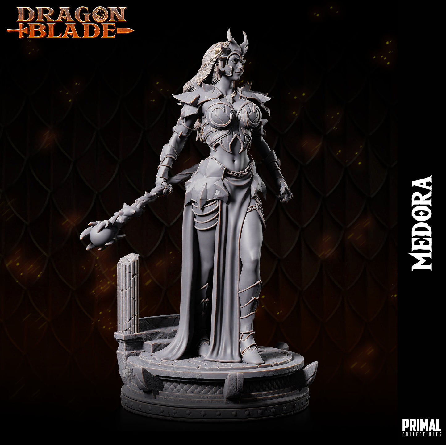 Medora - Dark Dragon Queen (32mm / 75mm / Bust) - Sculpted by Primal Collectibles