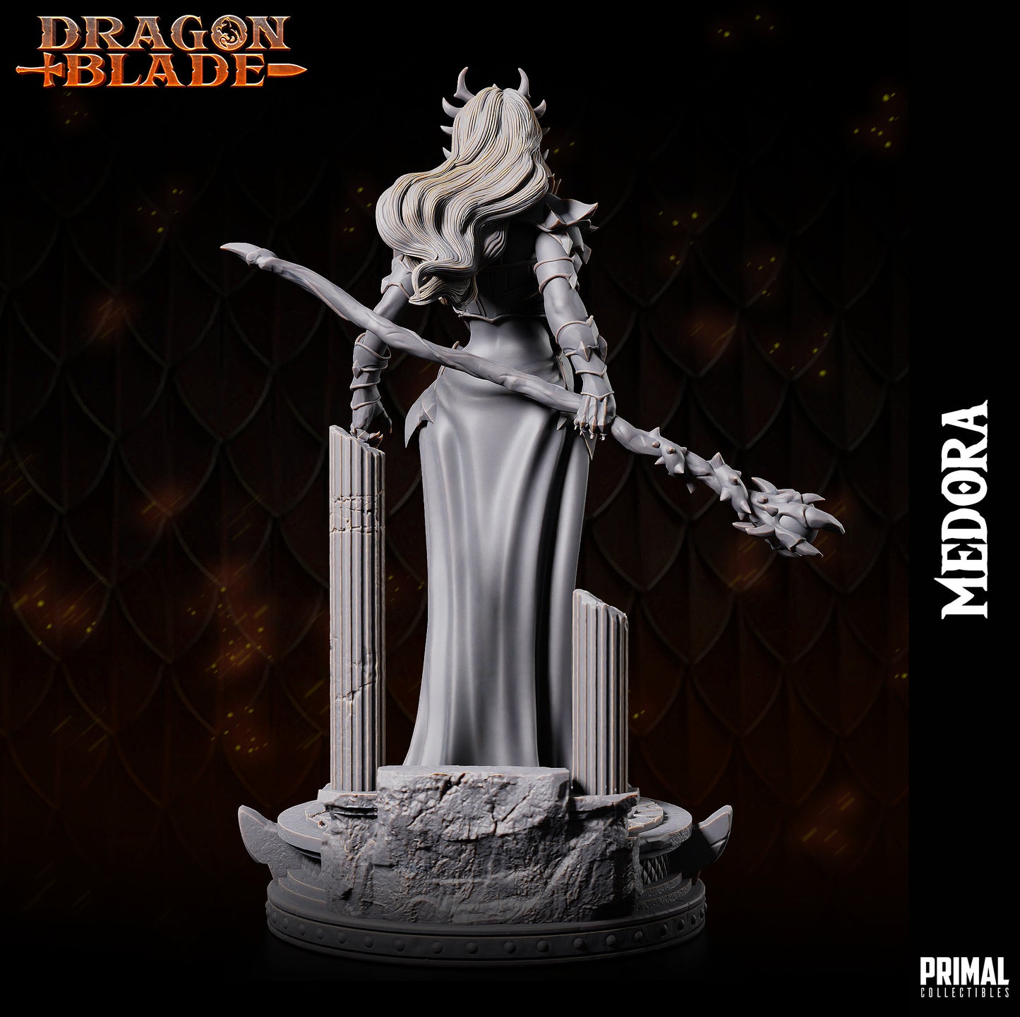 Medora - Dark Dragon Queen (32mm / 75mm / Bust) - Sculpted by Primal Collectibles