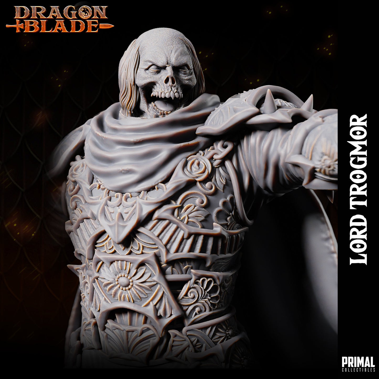 Lord Trogmor - Death Knight Boss (32mm / 75mm / Bust) - Sculpted by Primal Collectibles