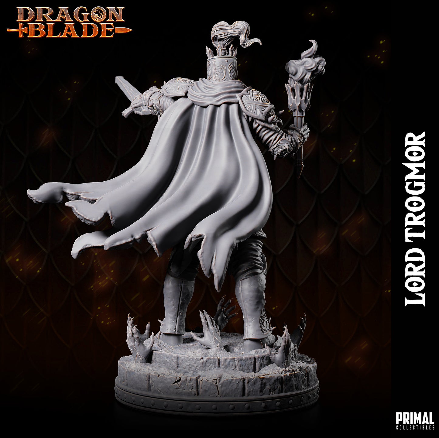 Lord Trogmor - Death Knight Boss (32mm / 75mm / Bust) - Sculpted by Primal Collectibles