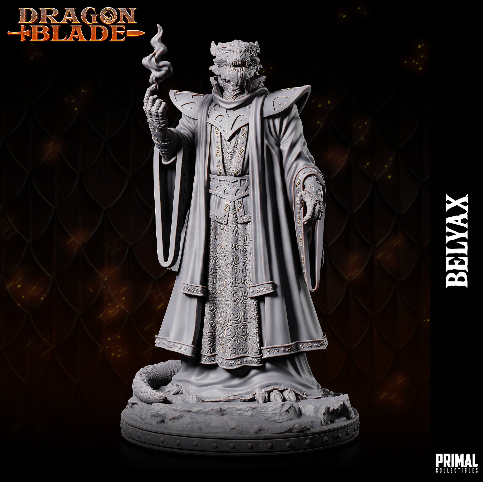 Belyax - Draconian (32mm / 75mm) - Sculpted by Primal Collectibles