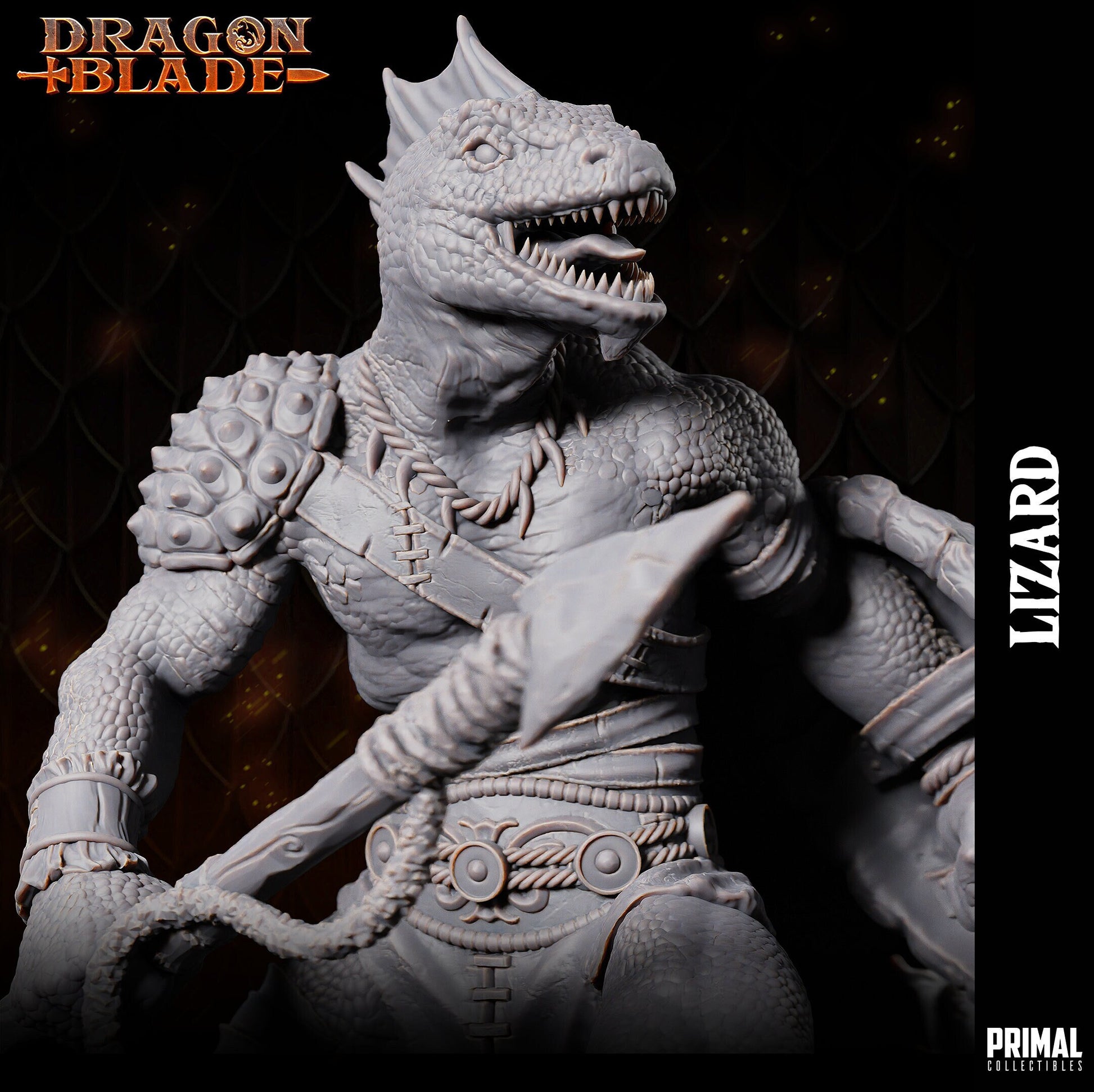 Lizardman 1 (32mm / 75mm) - Sculpted by Primal Collectibles