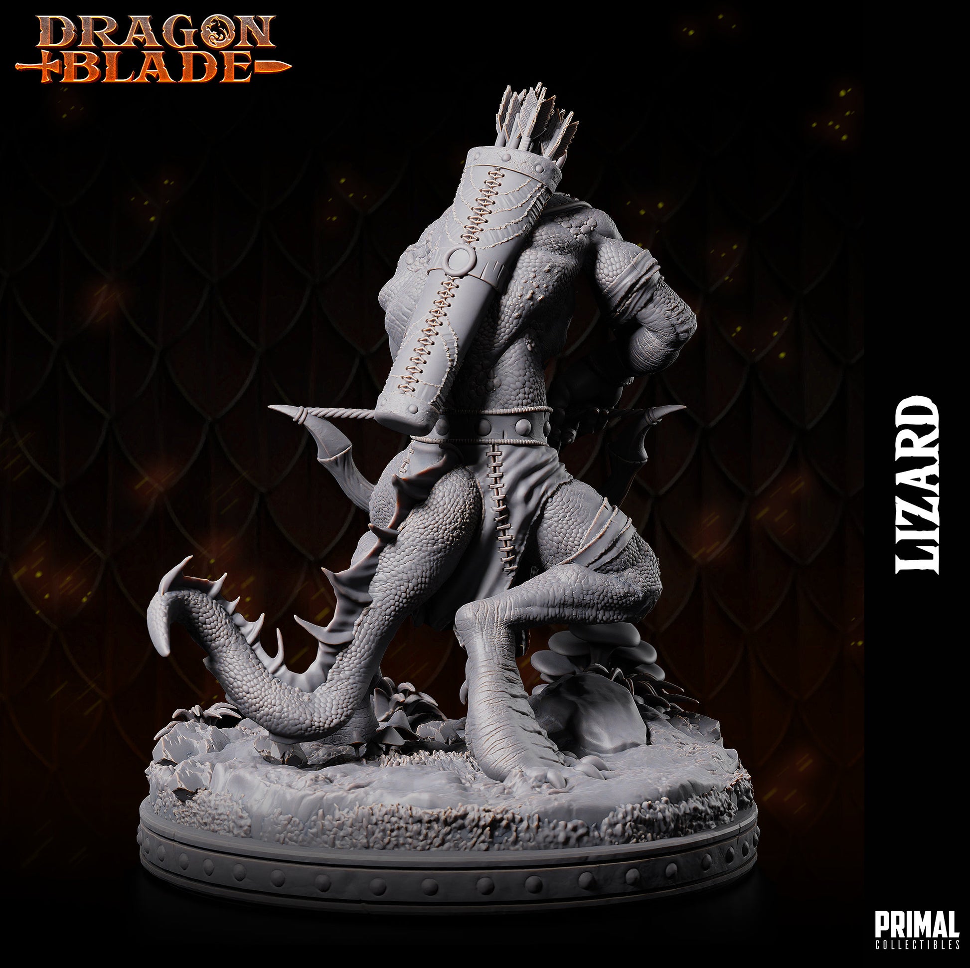 Lizardman 2 (32mm / 75mm) - Sculpted by Primal Collectibles