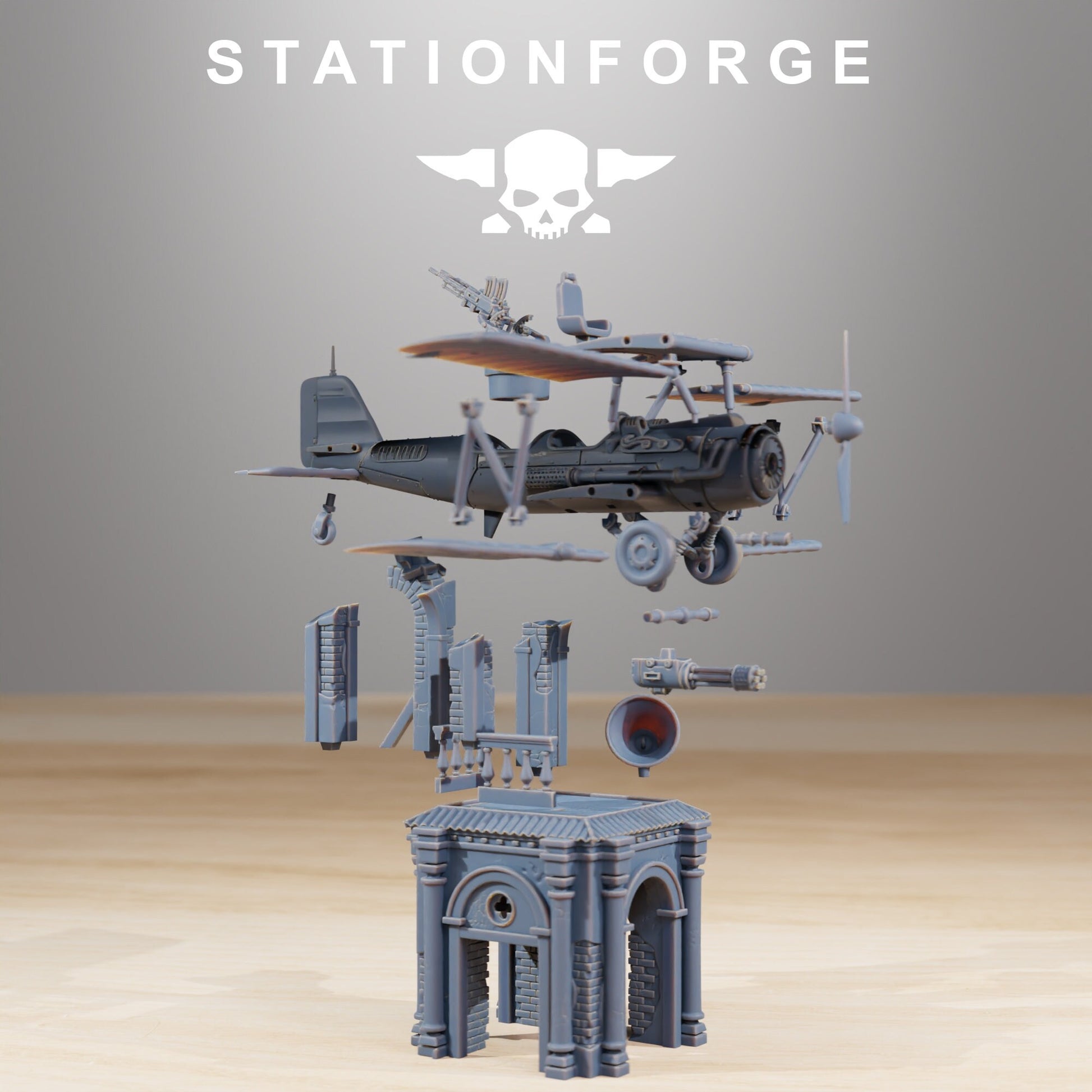 GrimGuard SF-14A Biplane (sculpted by Stationforge)