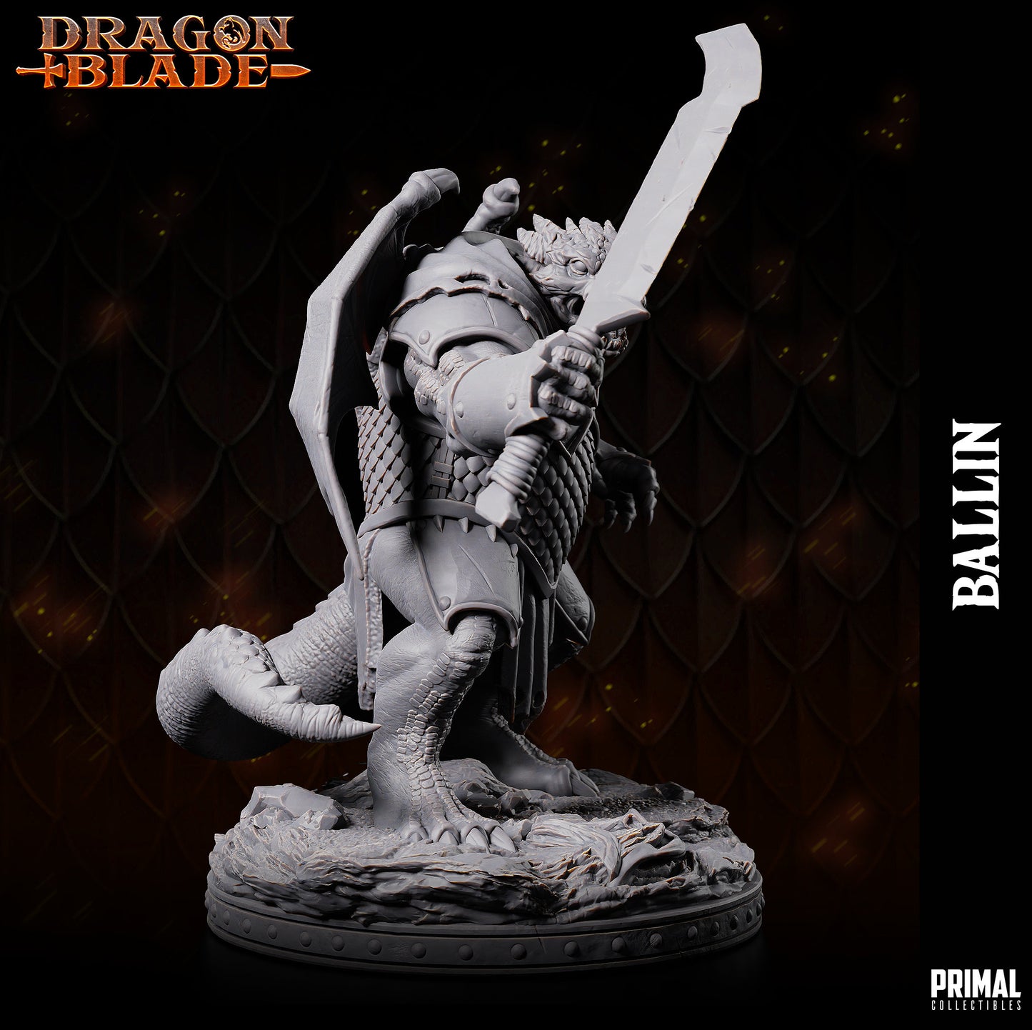 Ballin - Draconian Warrior (32mm / 75mm) - Sculpted by Primal Collectibles