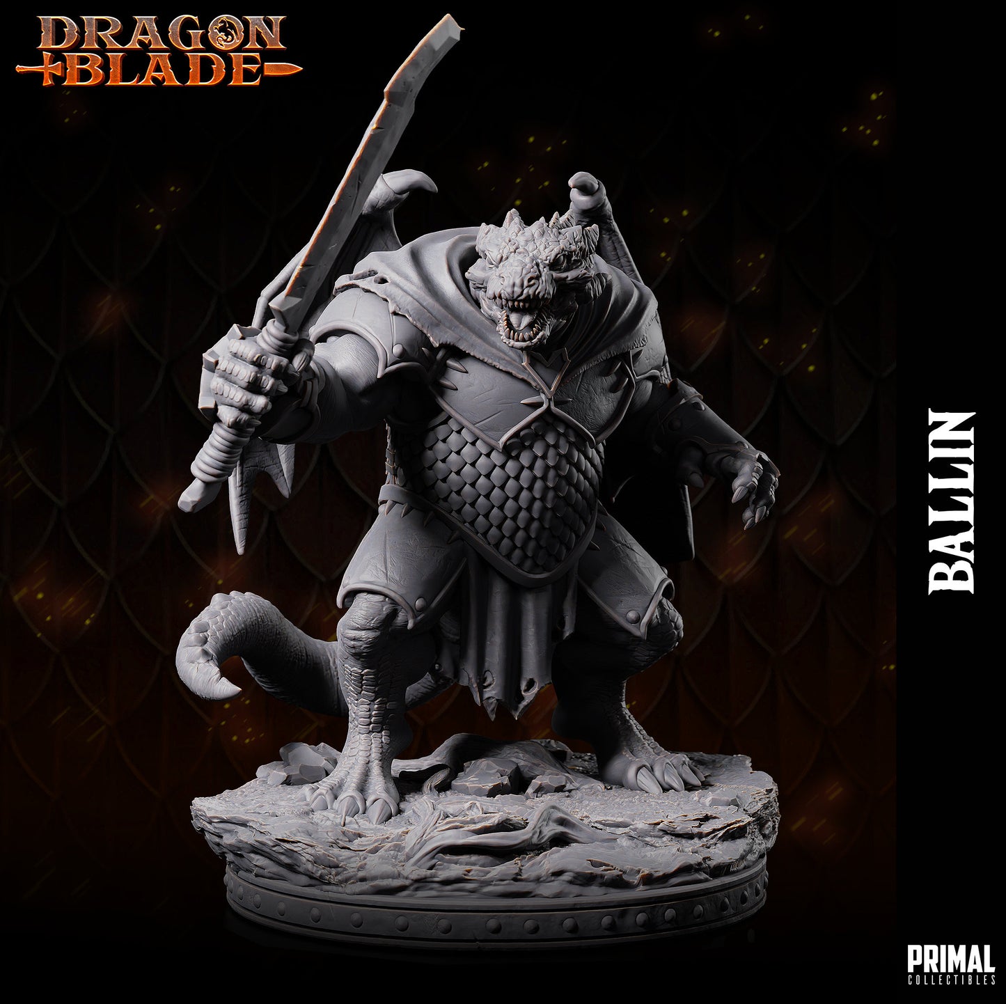 Ballin - Draconian Warrior (32mm / 75mm) - Sculpted by Primal Collectibles