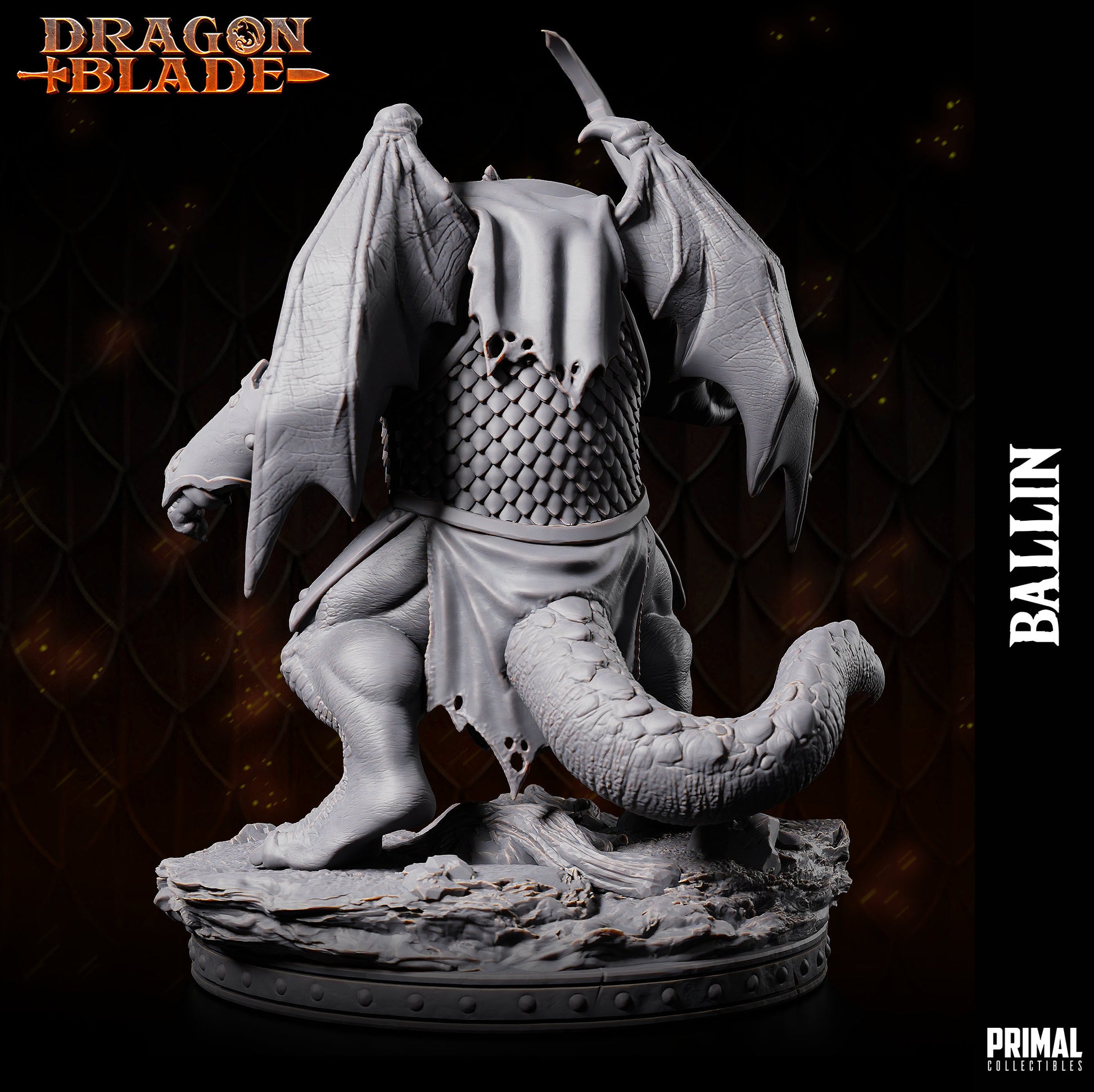 Ballin - Draconian Warrior (32mm / 75mm) - Sculpted by Primal Collectibles