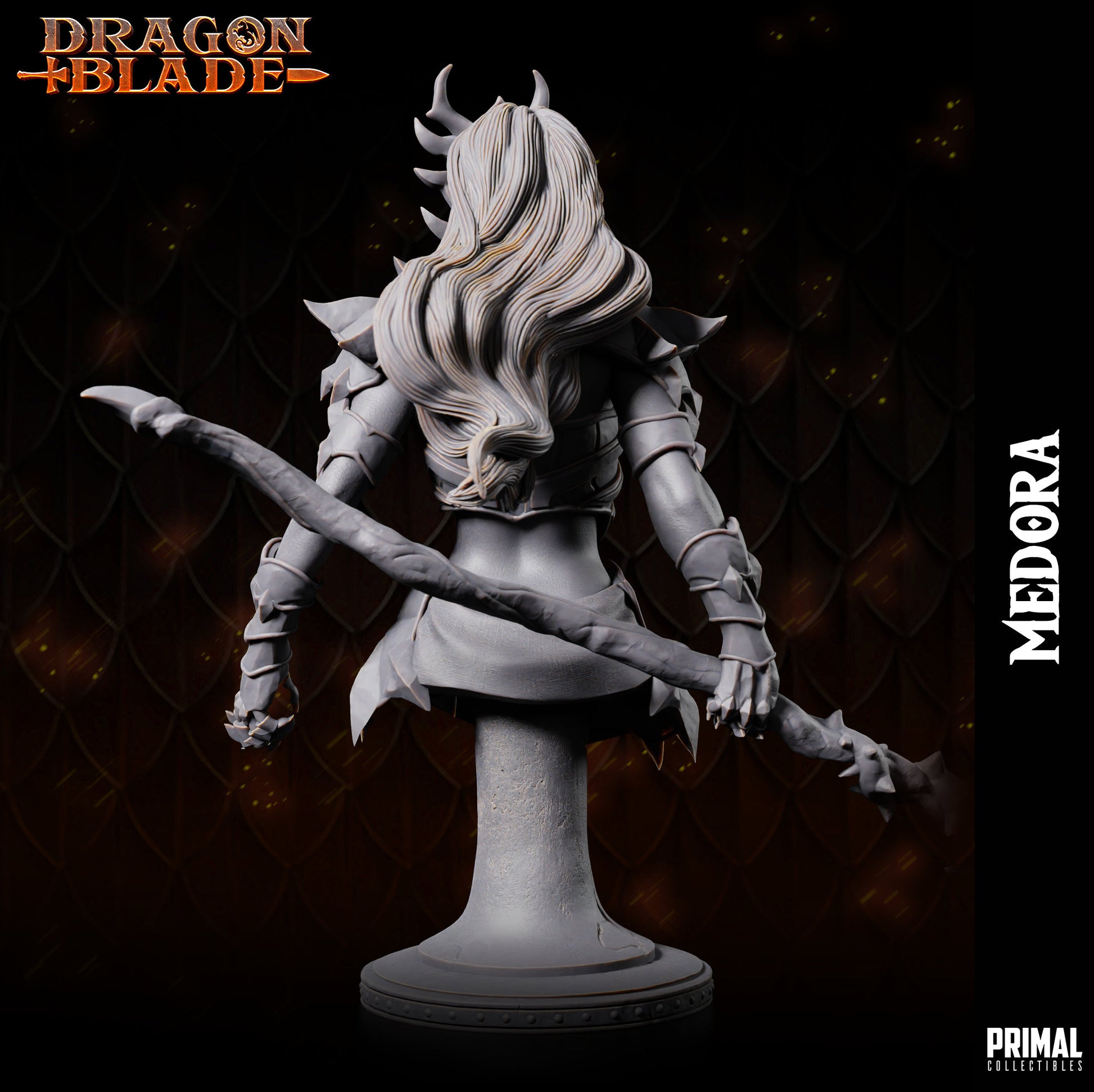 Medora - Dark Dragon Queen (32mm / 75mm / Bust) - Sculpted by Primal Collectibles