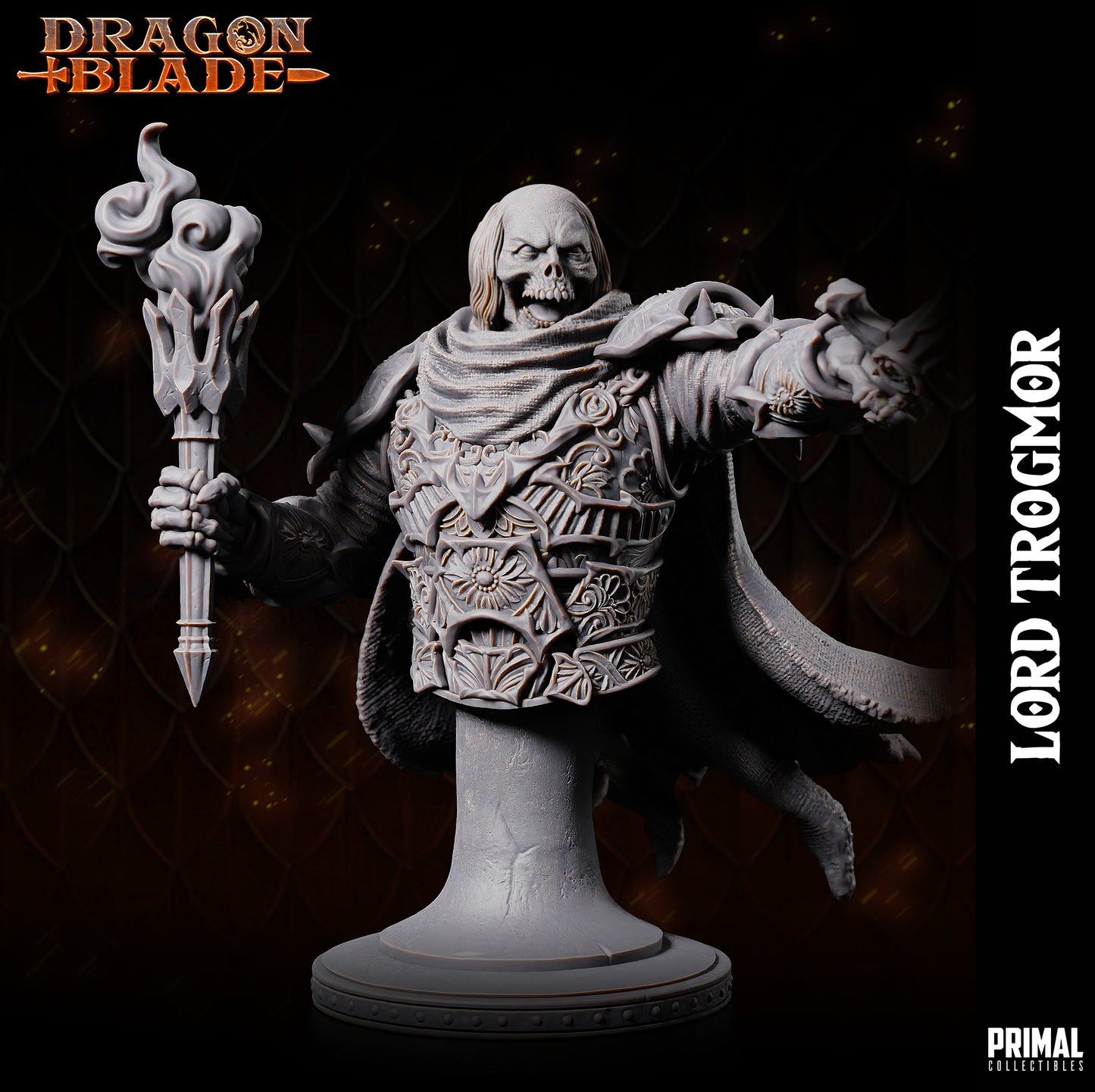 Lord Trogmor - Death Knight Boss (32mm / 75mm / Bust) - Sculpted by Primal Collectibles