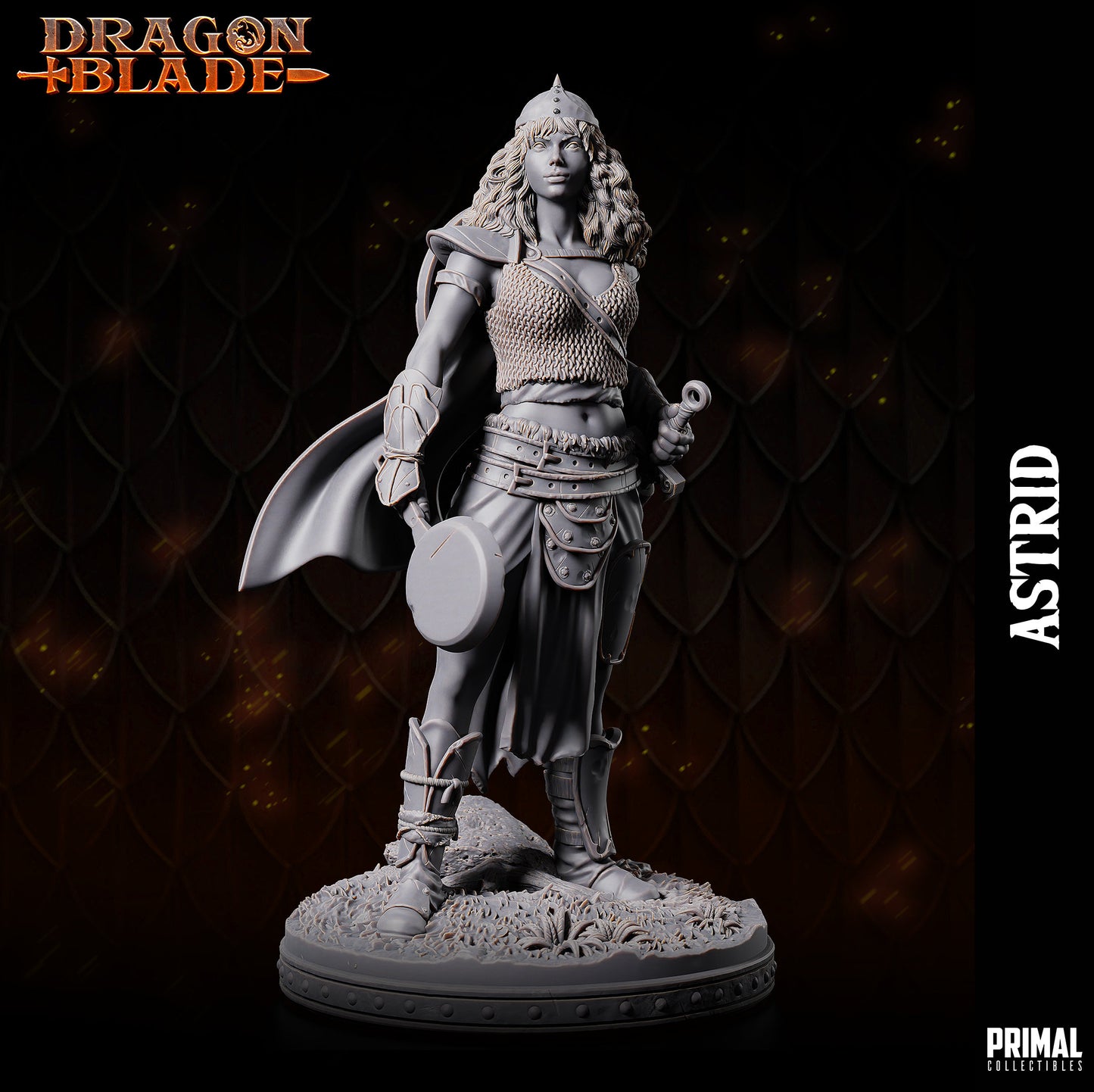 Astride - Female Fighter (32mm / 75mm / Bust) - Sculpted by Primal Collectibles