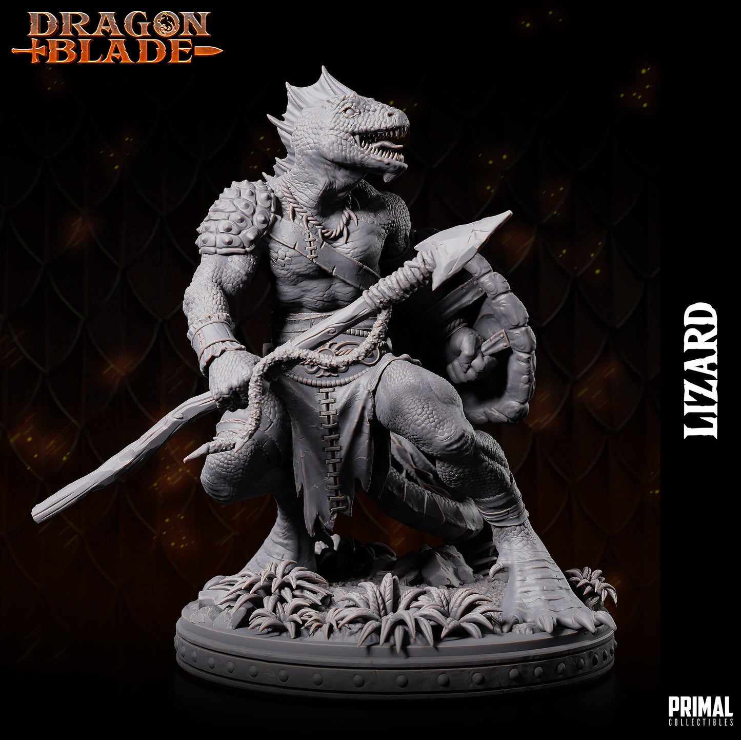 Lizardman 1 (32mm / 75mm) - Sculpted by Primal Collectibles