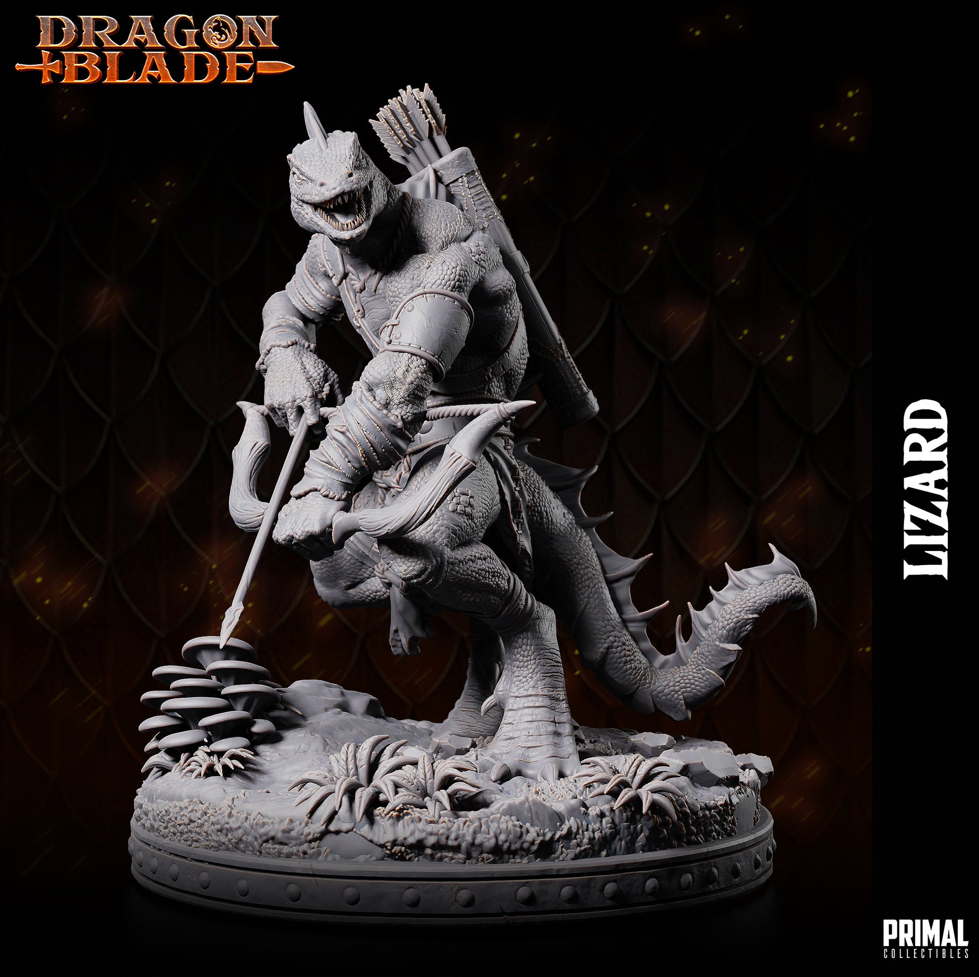 Lizardman 2 (32mm / 75mm) - Sculpted by Primal Collectibles